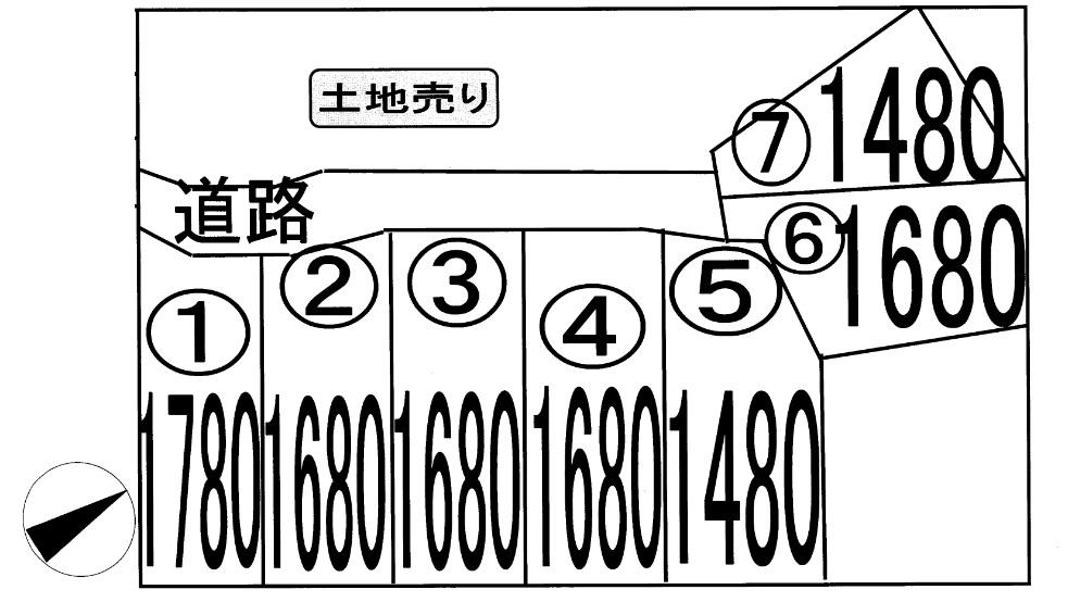Compartment figure. Land price 14.8 million yen, Land area 153.97 sq m