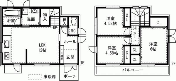 Floor plan. 29,900,000 yen, 3LDK, Land area 125.64 sq m , Building area 74.92 sq m
