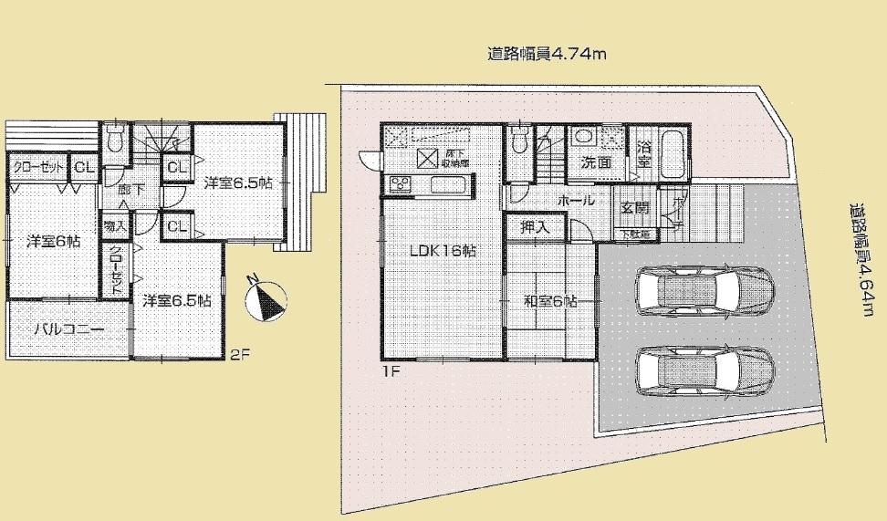 Floor plan. 24,800,000 yen, 4LDK, Land area 161.58 sq m , Building area 98.82 sq m