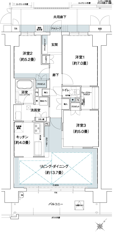 Floor: 3LDK, occupied area: 78.83 sq m, Price: 31.7 million yen ・ 32,900,000 yen