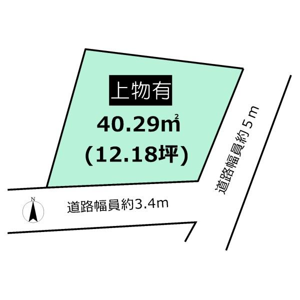 Compartment figure. Land price 3.8 million yen, Land area 40.29 sq m