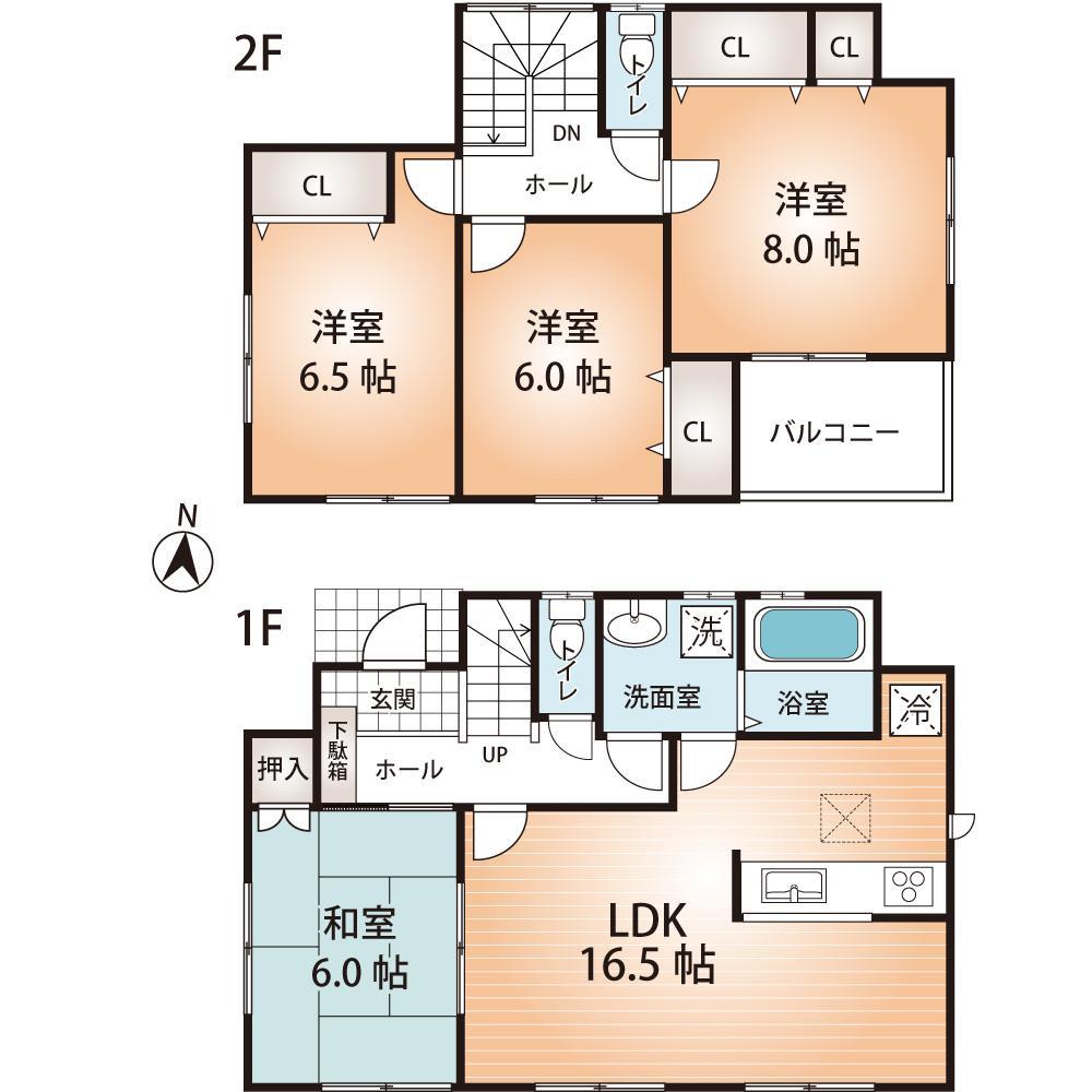 Floor plan. (No. 3 locations), Price 19,800,000 yen, 4LDK, Land area 148.79 sq m , Building area 101.02 sq m