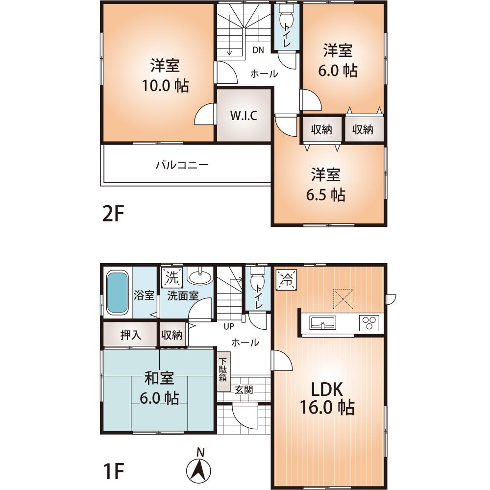 Floor plan. (No. 4 locations), Price 21,800,000 yen, 4LDK, Land area 140.73 sq m , Building area 105.99 sq m