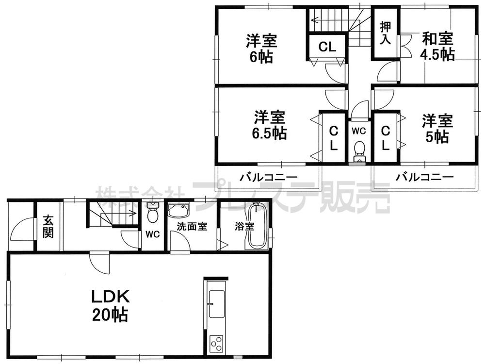 Floor plan. (No. 1 point), Price 23.8 million yen, 4LDK, Land area 147.87 sq m , Building area 97.7 sq m