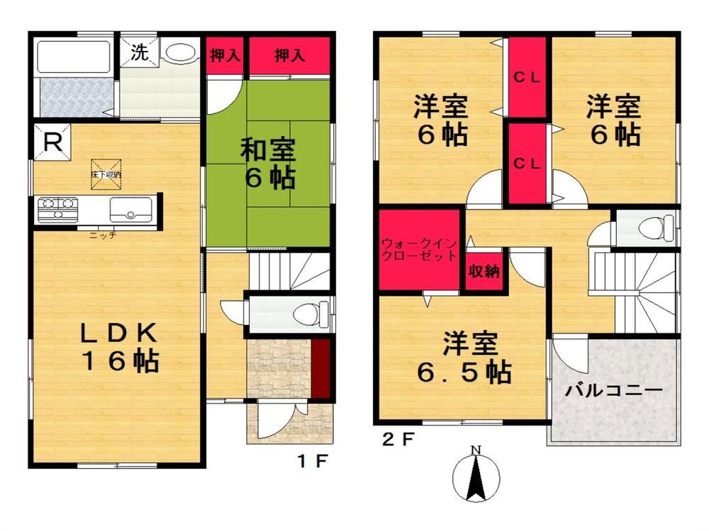 Floor plan. (No. 2 locations), Price 20.8 million yen, 4LDK+S, Land area 120.06 sq m , Building area 99.22 sq m