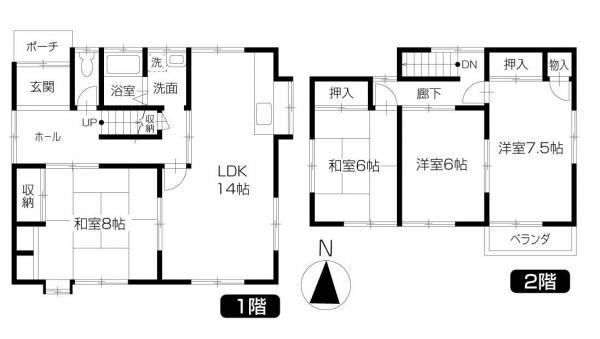 Floor plan. 14.8 million yen, 4LDK, Land area 172.98 sq m , Building area 101.03 sq m