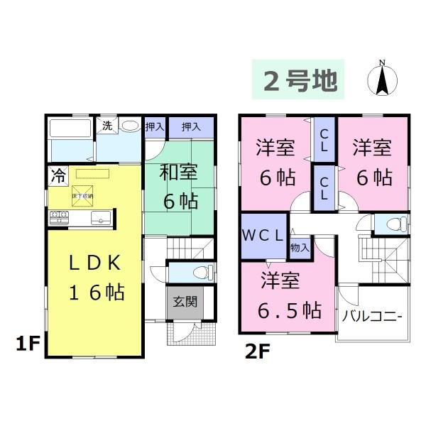 Floor plan. (Building 2), Price 20.8 million yen, 4LDK+S, Land area 120.06 sq m , Building area 99.22 sq m