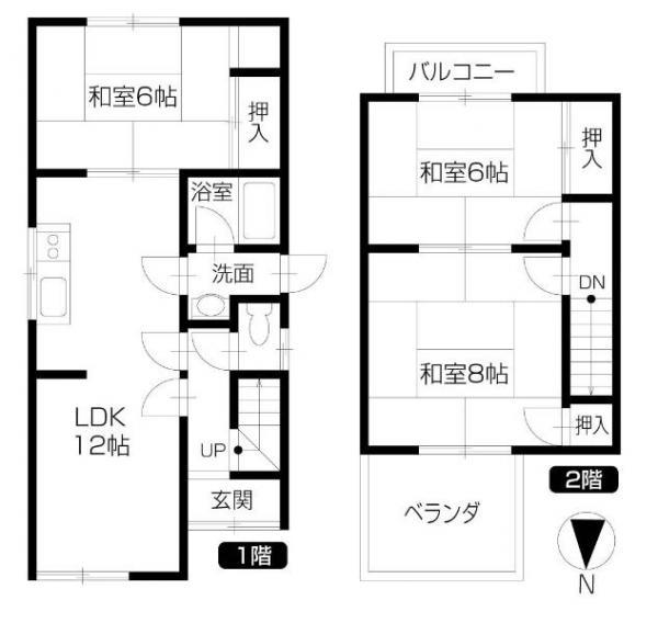 Floor plan. 14.8 million yen, 3LDK, Land area 148.29 sq m , Building area 77.84 sq m