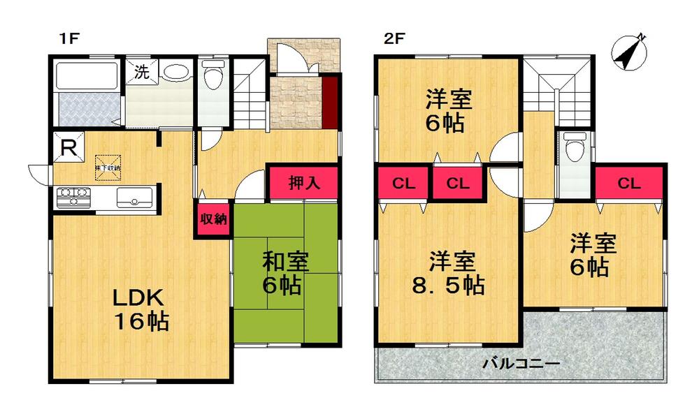 Floor plan. (No. 3 locations), Price 18,800,000 yen, 4LDK, Land area 193.3 sq m , Building area 98.82 sq m