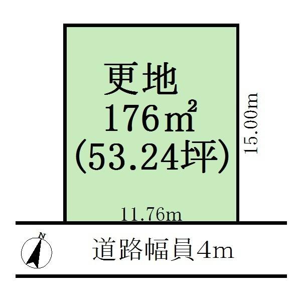 Compartment figure. Land price 13.5 million yen, It is a land area 176 sq m quiet residential!