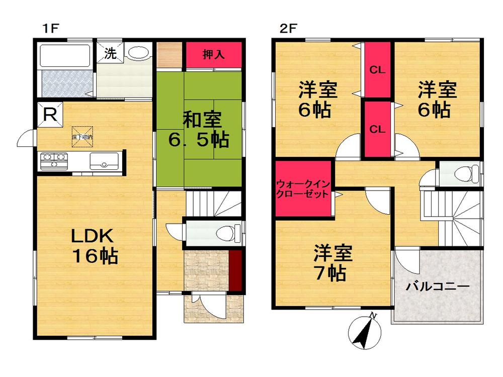 Floor plan. 23,900,000 yen, 4LDK + S (storeroom), Land area 199.95 sq m , Building area 99.22 sq m   [Floor plan] 