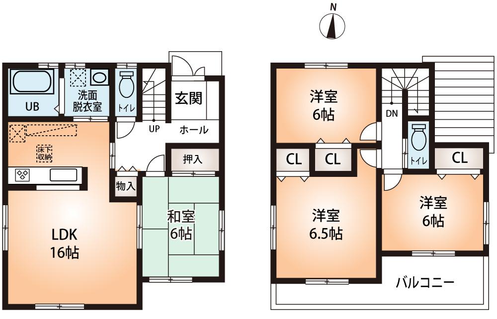 Floor plan. (No. 3 locations), Price 18,800,000 yen, 4LDK, Land area 193.3 sq m , Building area 98.82 sq m