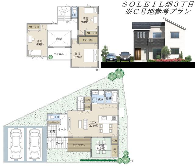 Other building plan example. Building plan example (C No. land) Building price 14,740,000 yen Building area 105.99 sq m