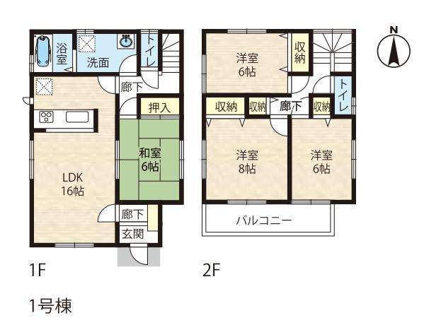 Floor plan. 25,800,000 yen, 4LDK, Land area 157.92 sq m , Building area 102.68 sq m