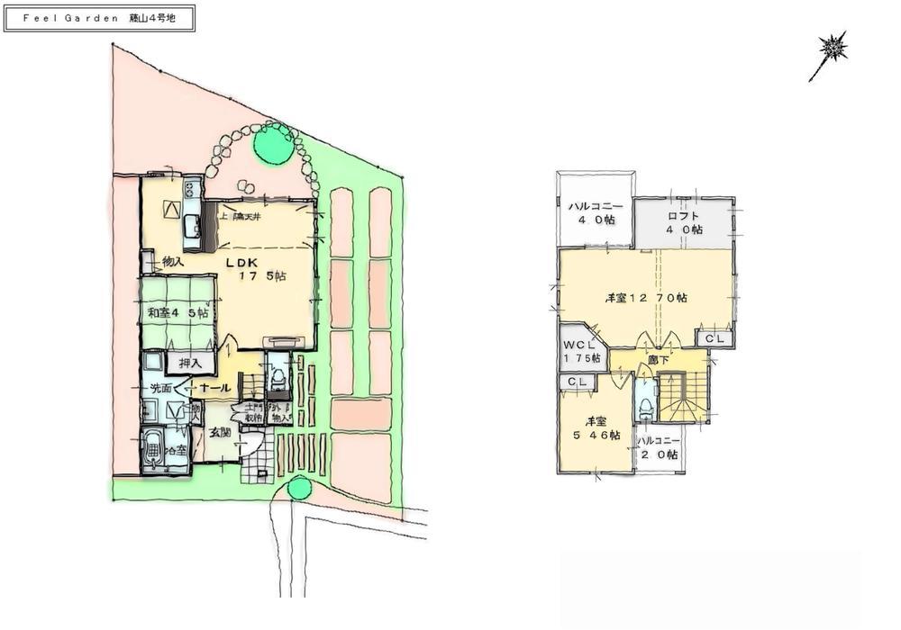 Floor plan. Fujiyama No. 4 place Model house floor plan