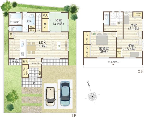 Other.  [No. 3 land plan example] Bright mansion of wide span design blessed with lighting and ventilation