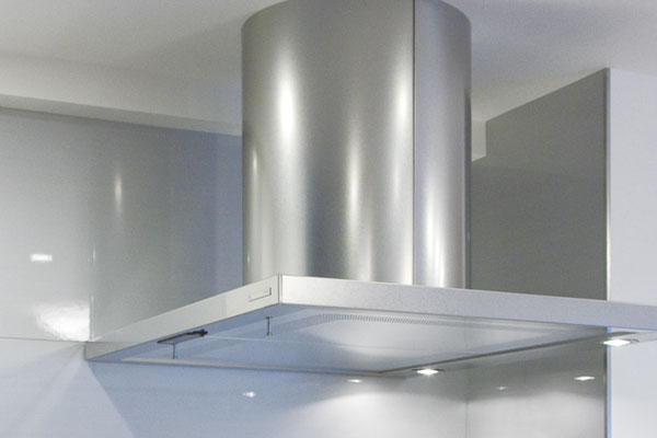 Kitchen.  [Range food] Stylish stainless steel range hood with excellent durability, It is easy to clean (same specifications)