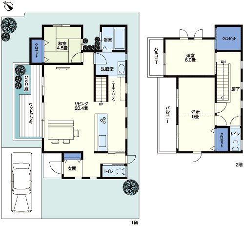 Floor plan. Private outdoor space "Light Garden"