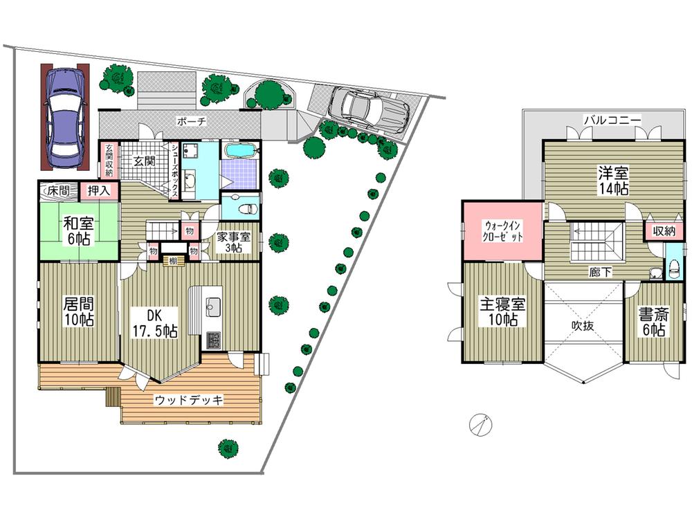 Floor plan. 45 million yen, 4LDK, Land area 296.79 sq m , Building area 172.39 sq m
