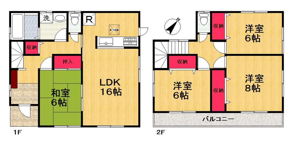 Floor plan. 29,800,000 yen, 4LDK, Land area 117.51 ​​sq m , Building area 104.33 sq m   [Floor plan] 