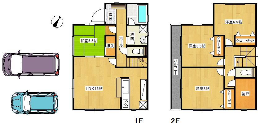Floor plan. (4 Building), Price 23.8 million yen, 4LDK, Land area 170.52 sq m , Building area 102.87 sq m