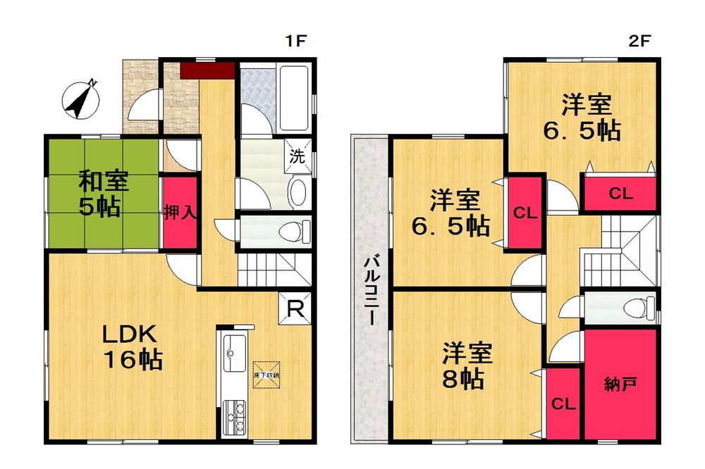 Floor plan. (4 Building), Price 23.8 million yen, 4LDK+S, Land area 170.52 sq m , Building area 102.87 sq m