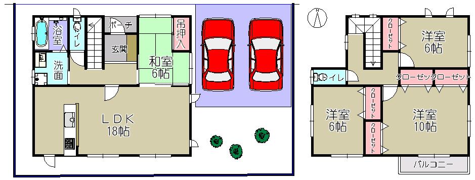 Floor plan. 27,800,000 yen, 4LDK, Land area 132.3 sq m , Building area 112.62 sq m