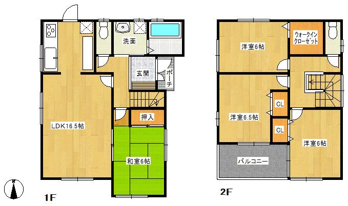 Floor plan. (No. 2 locations), Price 24 million yen, 4LDK, Land area 157.35 sq m , Building area 98.82 sq m