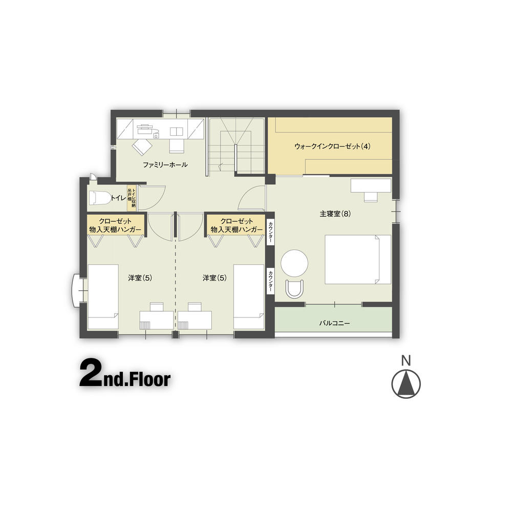 Floor plan. 39,800,000 yen, 4LDK, Land area 143.62 sq m , Building area 122.36 sq m 2F plan view