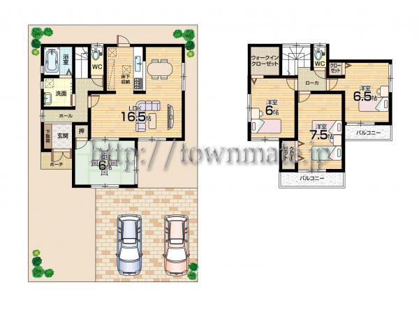 Floor plan. 20.8 million yen, 4LDK, Land area 166.57 sq m , Building area 98.82 sq m Floor