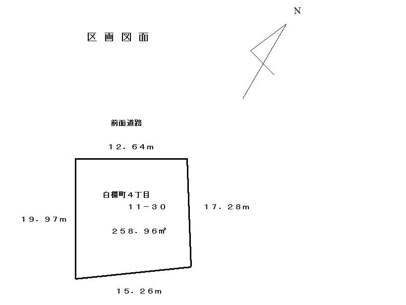 Compartment figure. Land price 13,880,000 yen, Land area 258.96 sq m compartment drawings