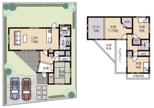 Floor plan. 25,800,000 yen, 4LDK + S (storeroom), Land area 135.2 sq m , Building area 100 sq m