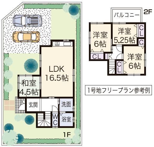 Floor plan. 23.8 million yen, 4LDK, Land area 130.09 sq m , Building area 100 sq m