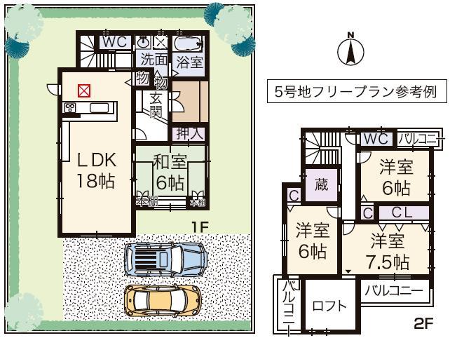 Floor plan. 26,300,000 yen, 4LDK, Land area 132.26 sq m , Building area 100 sq m
