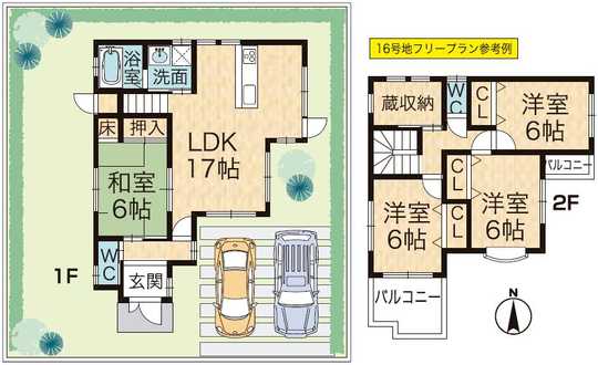 Floor plan. 27.3 million yen, 4LDK, Land area 126.38 sq m , Building area 100 sq m