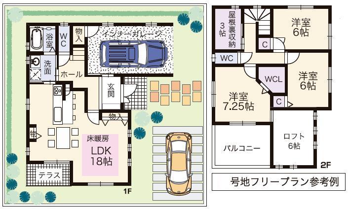 Floor plan. 24,700,000 yen, 4LDK, Land area 130.04 sq m , Building area 100 sq m
