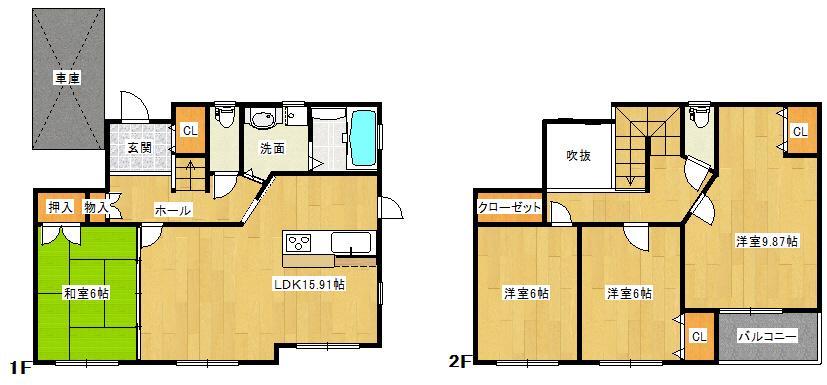 Floor plan. 24,800,000 yen, 4LDK, Land area 188.54 sq m , Building area 105.99 sq m