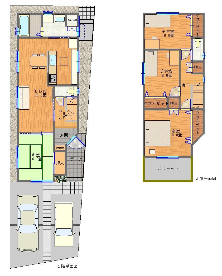 Floor plan. 18,800,000 yen, 4LDK, Land area 113.03 sq m , Building area 103.09 sq m