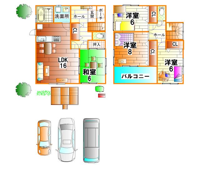 Other. Land area 200.07 sq m  ~ (60 square meters ~ ), Building area 105.15 sq m  ~ , It is very wide in 4LDK