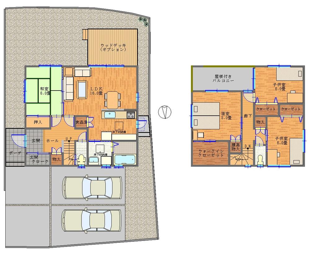 Floor plan. 25,300,000 yen, 4LDK, Land area 185.9 sq m , It is a building area of ​​110.96 sq m storage of large house. 