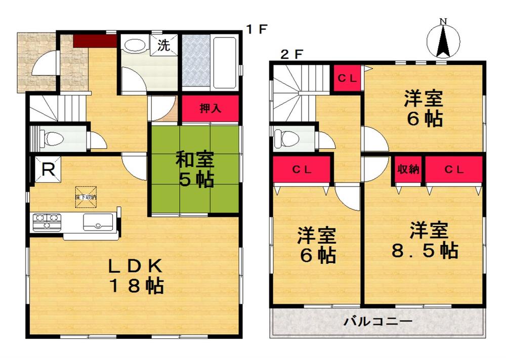 Floor plan. (6 Building), Price 24,800,000 yen, 4LDK, Land area 200.14 sq m , Building area 99.63 sq m