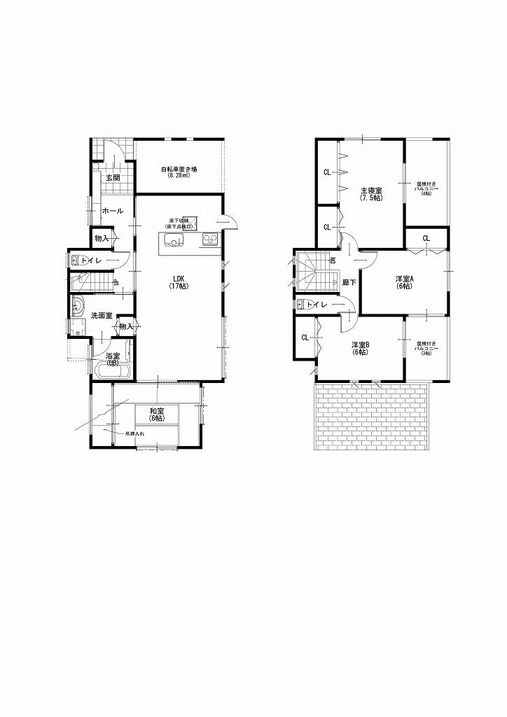 Floor plan. (C No. land), Price 24,800,000 yen, 4LDK, Land area 211.95 sq m , Building area 115.93 sq m