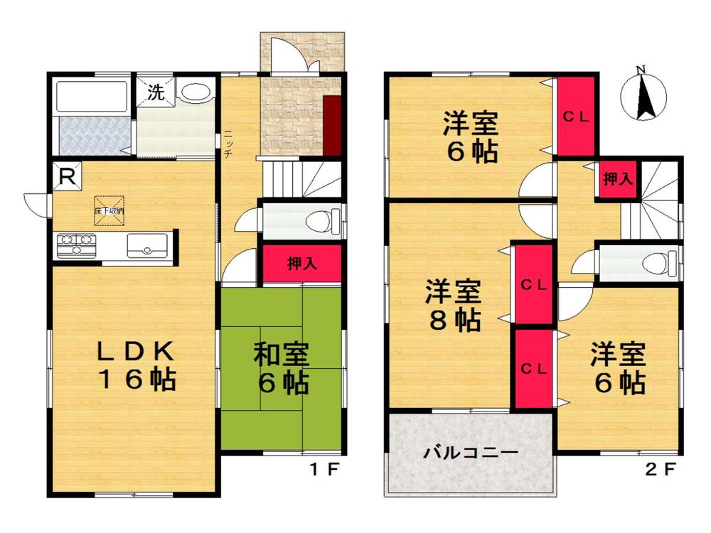 Floor plan. (No. 1 point), Price 23.8 million yen, 4LDK, Land area 215.49 sq m , Building area 98.82 sq m