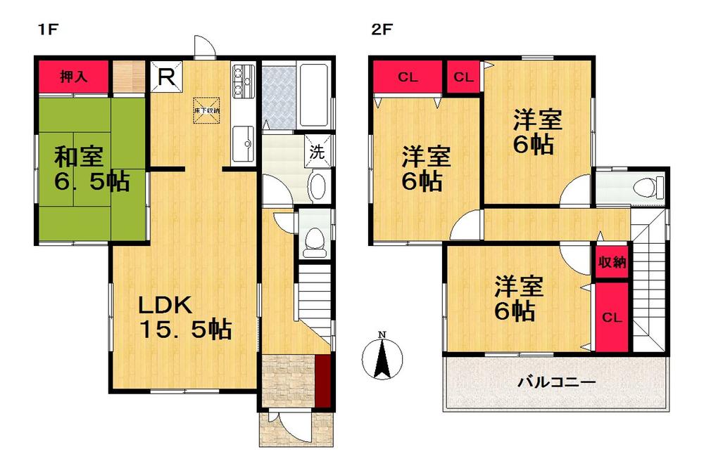 Floor plan. (No. 7 locations), Price 26,800,000 yen, 4LDK, Land area 165.69 sq m , Building area 94.77 sq m