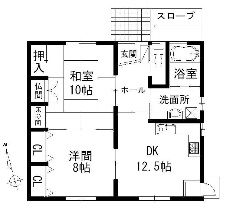 Floor plan. 27,800,000 yen, 2DK, Land area 283.37 sq m , Building area 74.52 sq m