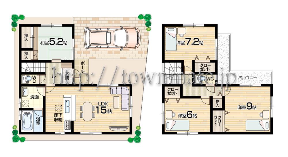 Floor plan. (1 Building), Price 17.8 million yen, 4LDK, Land area 122 sq m , Building area 97.6 sq m