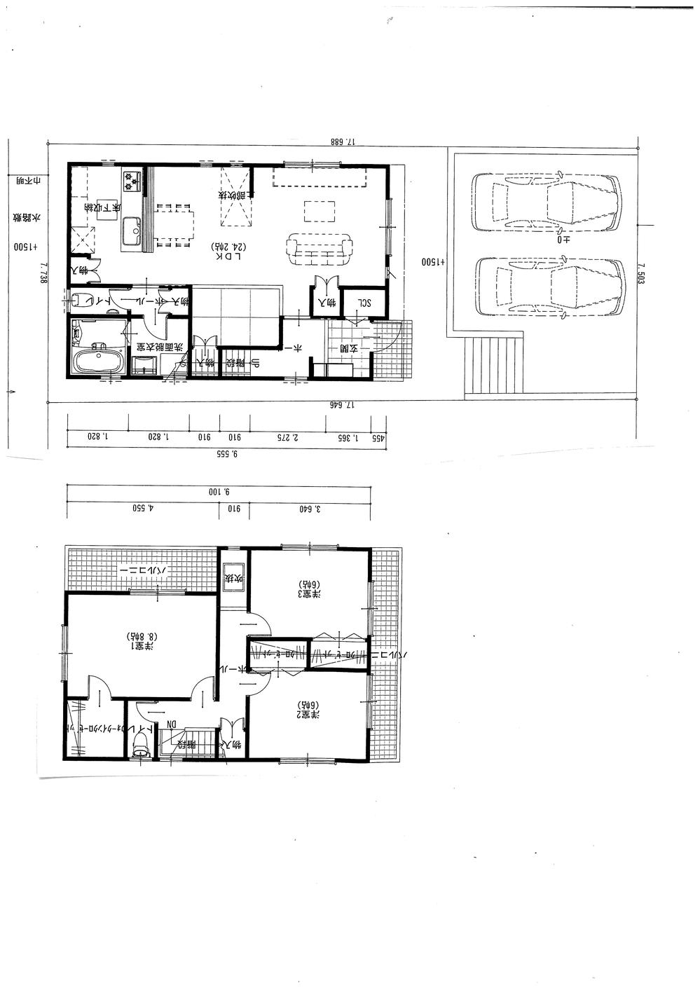 Building plan example (floor plan). Building plan example (A No. land) Building price 18.3 million yen, Building area 110.15 sq m