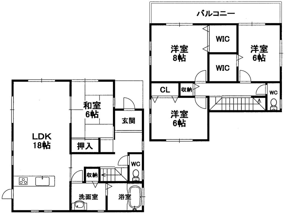 Floor plan. 27.5 million yen, 4LDK, Land area 303.27 sq m , Building area 115.1 sq m