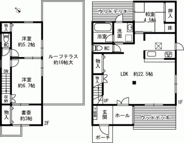 Floor plan. 20.8 million yen, 3LDK+S, Land area 168.47 sq m , Building area 99.36 sq m