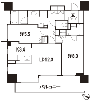 Floor: 2LDK, occupied area: 70 sq m, Price: 43,835,000 yen ~ 48,155,000 yen